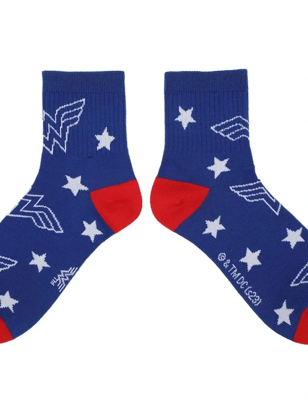 Bioworld Wonder Woman Crew Socks - Red, White, Blue